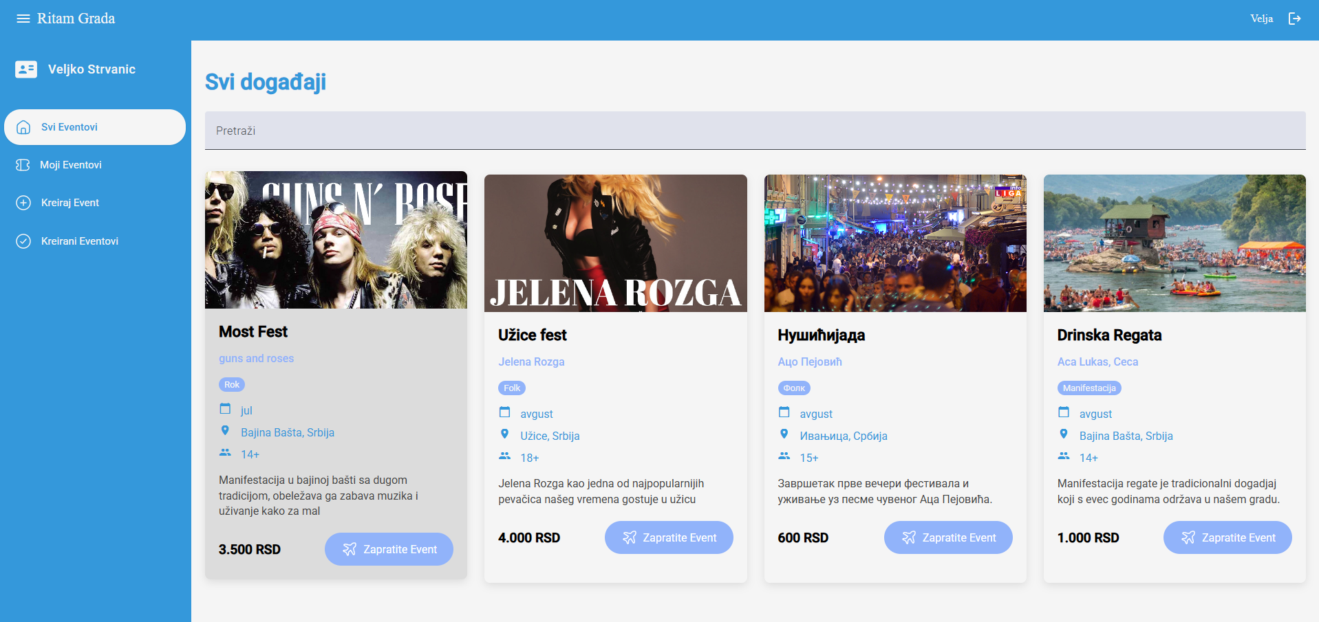 Event Tracker Application