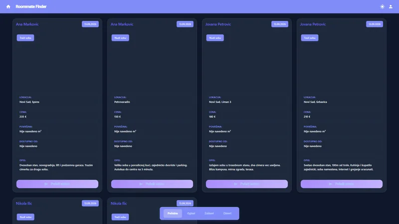 RoomMate Finder Platform